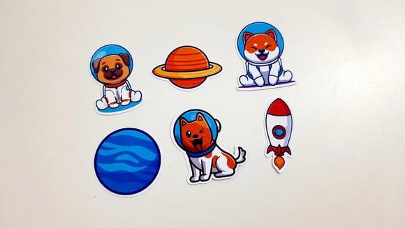Apliques Cachorrinho Astronauta 7 cm