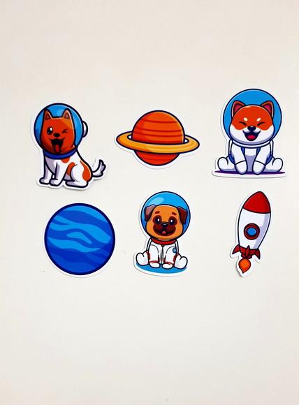 Apliques Cachorrinho Astronauta 7 cm