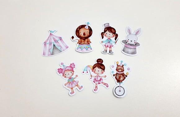 Apliques Circo Rosa 5 cm