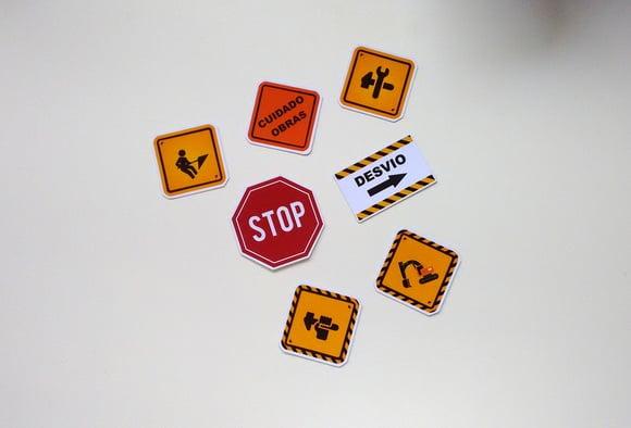Apliques Placa de Construção 5 cm