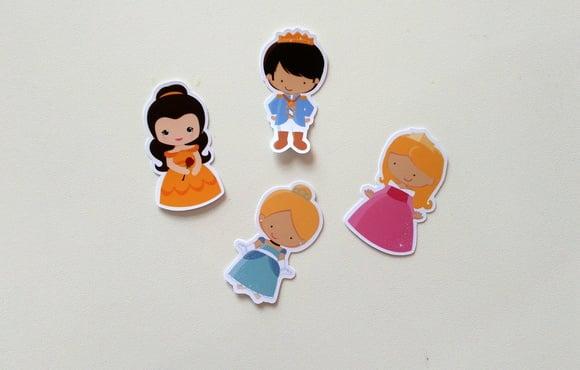 Apliques Príncipe e Princesas 7 cm