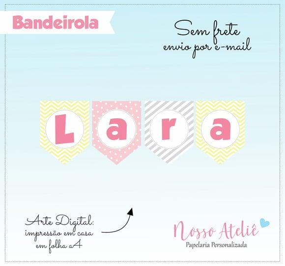 Bandeirola Digital - Chevron Rosa