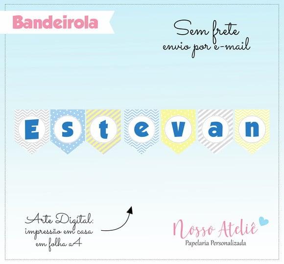 Bandeirola Digital - Chevron Azul