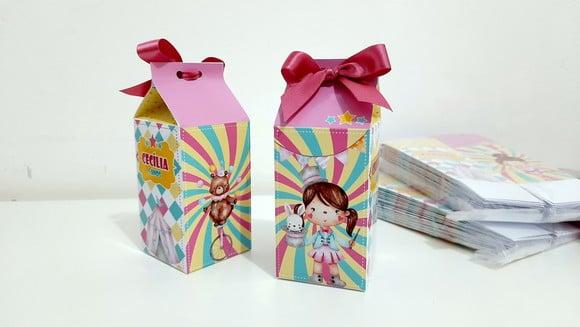 Caixa Milk - Circo Rosa