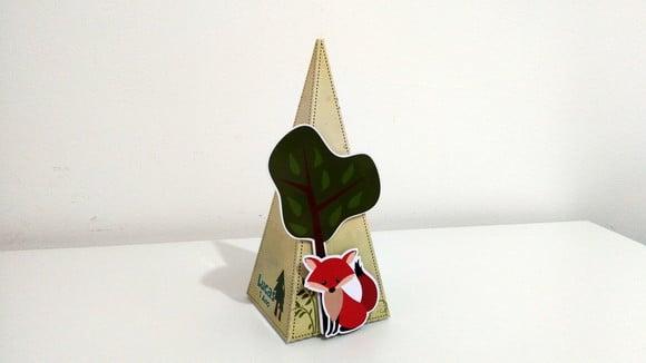 Cone Pirâmide - Raposa (animais do bosque)
