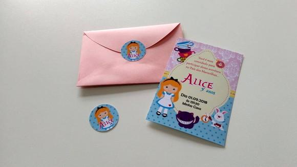 Convite Alice nos País das Maravilhas