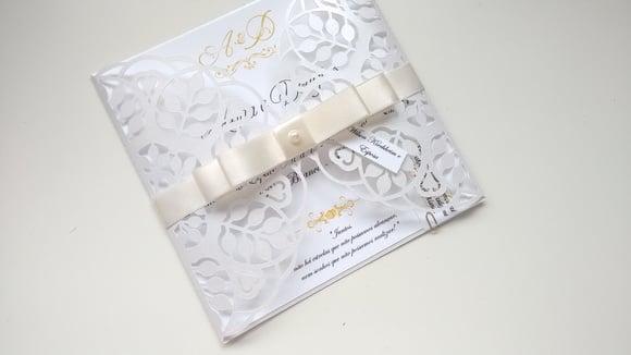 Convite Casamento Rendado