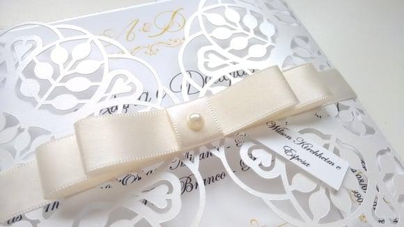 Convite Casamento Rendado