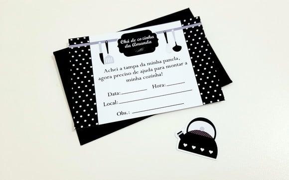 Convite Chá De Panela - Poá Preto
