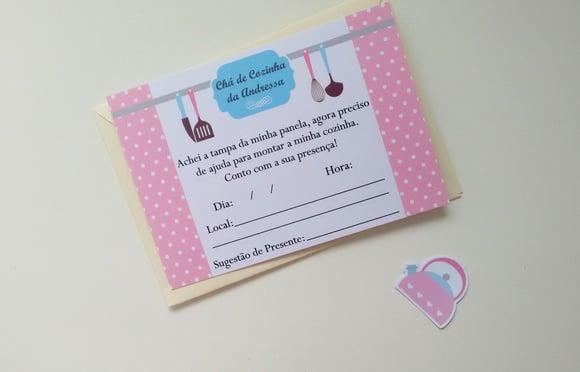 Convite Chá de Panela - Poá Rosa