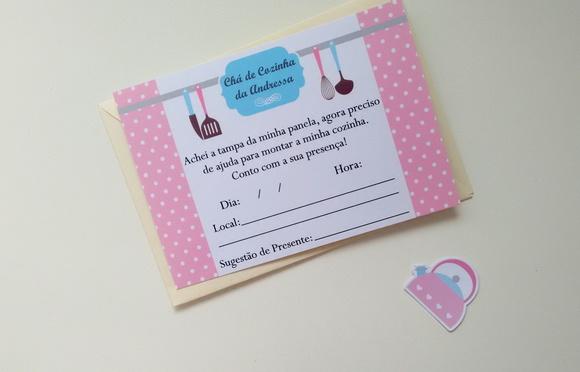 Convite Chá de Panela - Poá Rosa