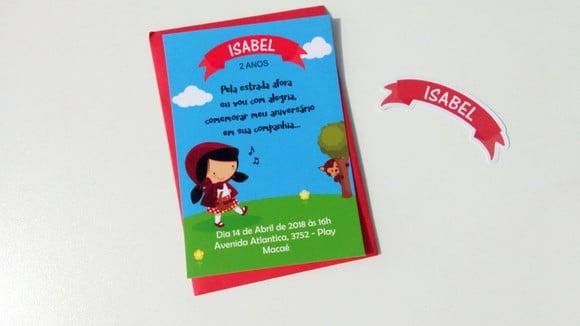 Convite Chapéuzinho Vermelho