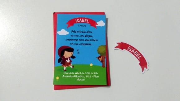 Convite Chapéuzinho Vermelho