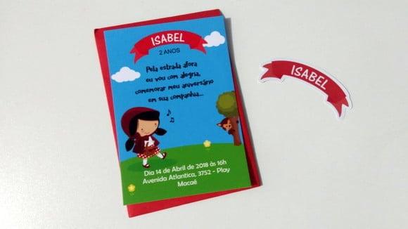 Convite Chapéuzinho Vermelho