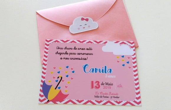Convite Chuva de Amor