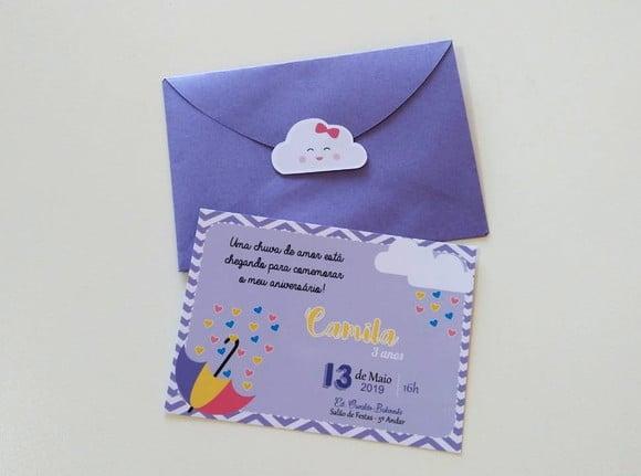 Convite Chuva de Amor