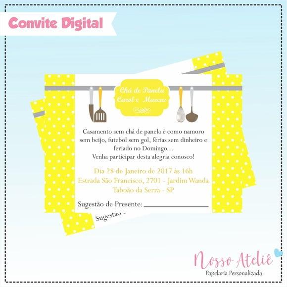 Convite Digital - Chá de Panela