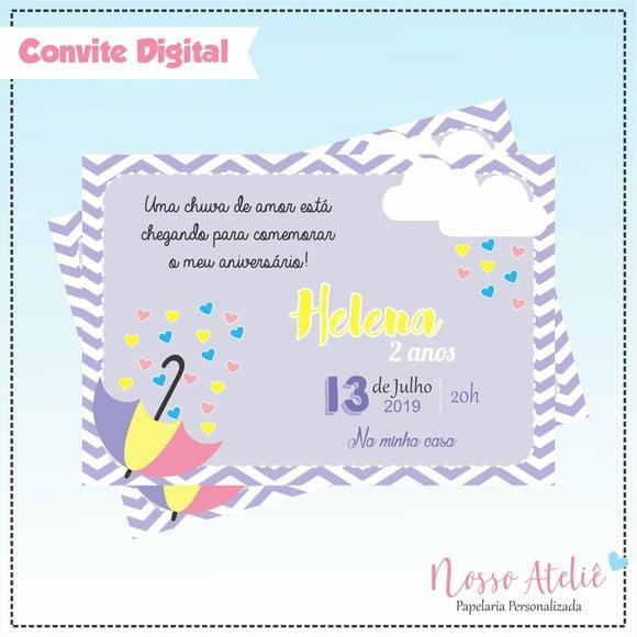 Convite Digital - Chuva de Amor
