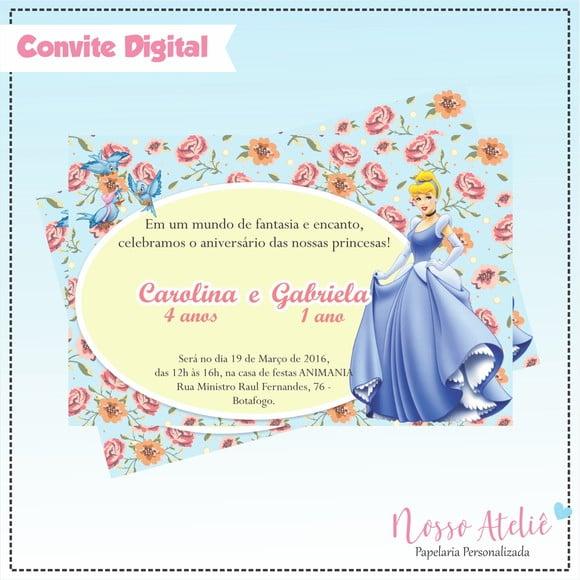 Convite Digital - Cinderela