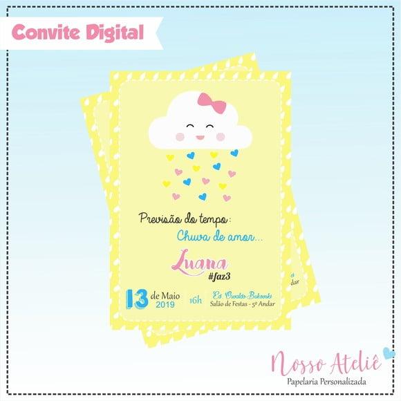 Convite Digital - Chuva de Amor
