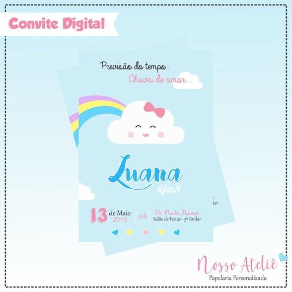 Convite Digital - Chuva de Amor