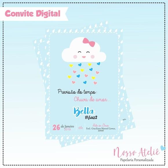 Convite Digital - Chuva de Amor