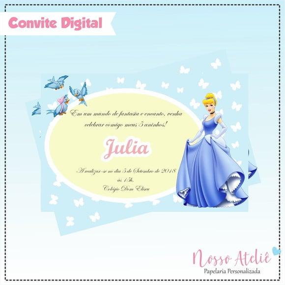 Convite Digital - Cinderela