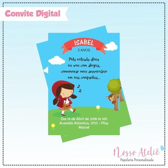 Convite Digital - Chapéuzinho Vermelho
