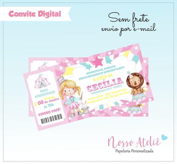 Convite Digital - Circo