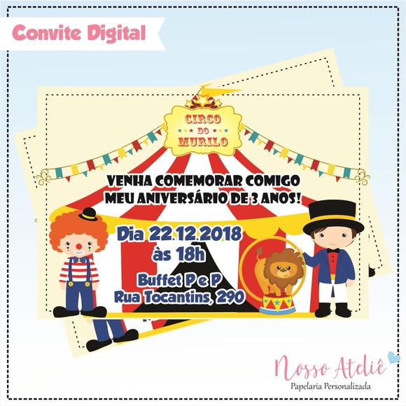 Convite Digital - Circo