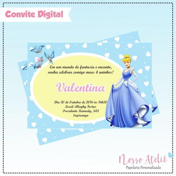 Convite Digital - Cinderela