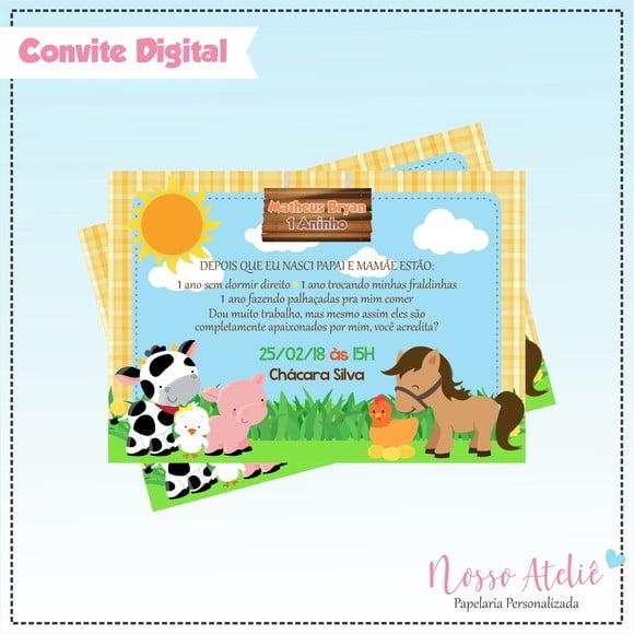 Convite Digital - Fazendinha