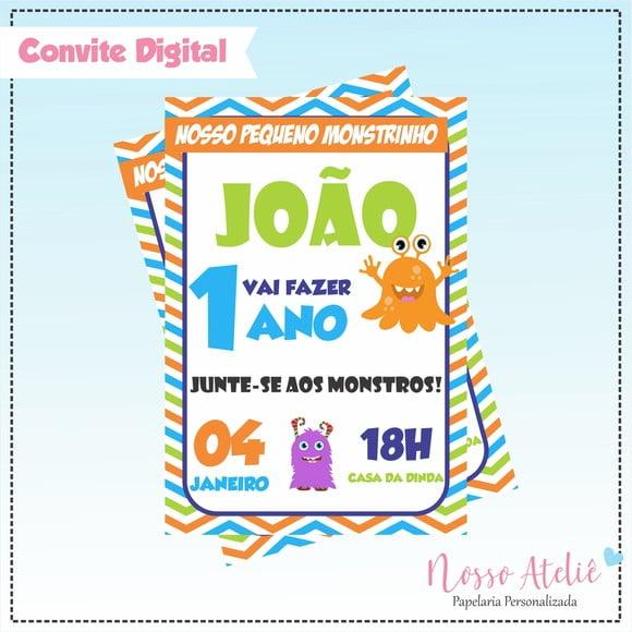 Convite Digital - Monstrinhos