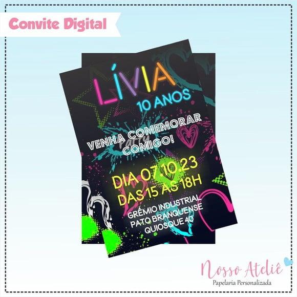Convite Digital - Neon
