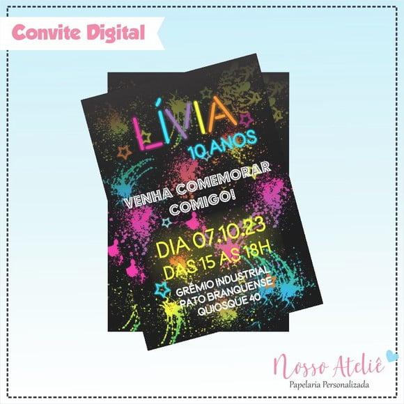 Convite Digital - Neon