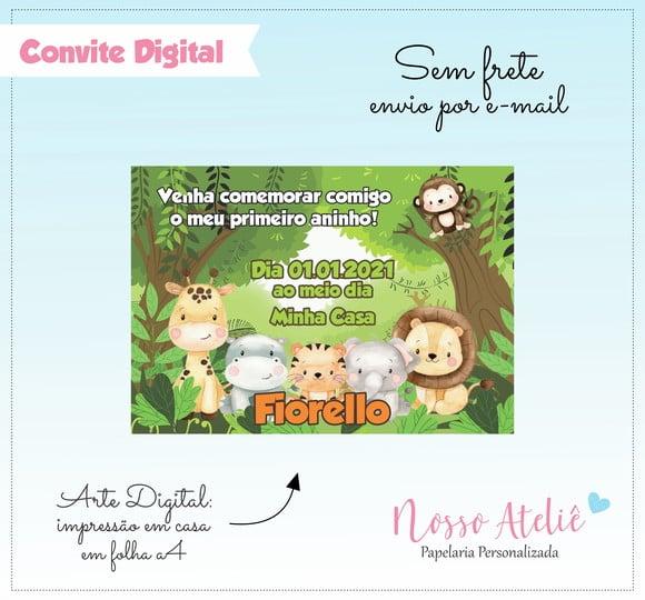 Convite Digital - Safari Baby