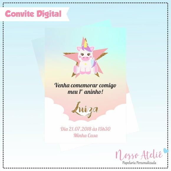 Convite Digital - Unicórnio