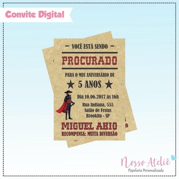 Convite Digital - Zorro