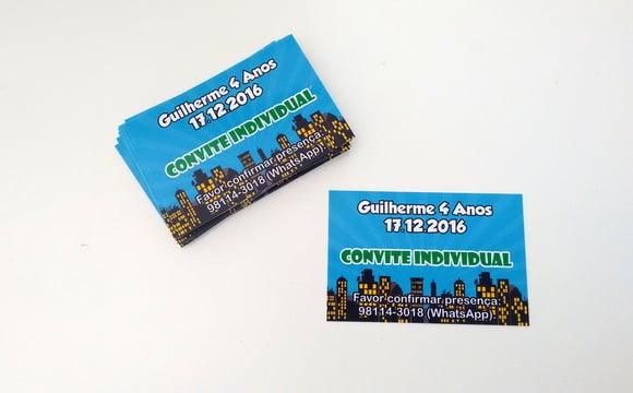 Convite Individual - Heróis