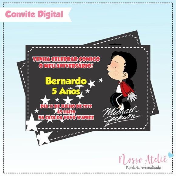 Convite Michael Jackson - Arte Digital