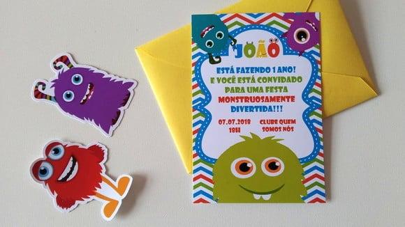 Convite Monstrinhos