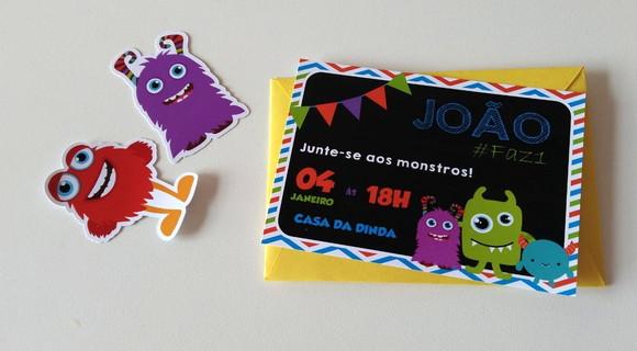 Convite Monstrinhos
