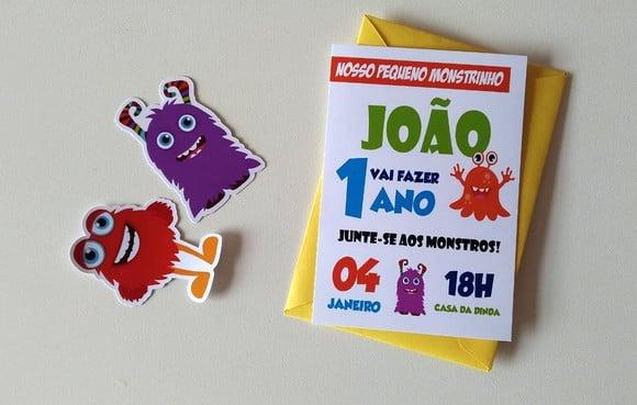 Convite Monstrinhos