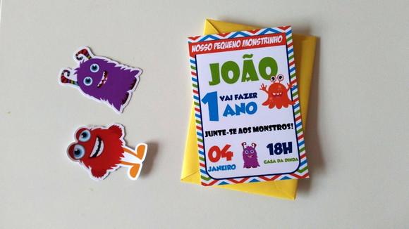 Convite Monstrinhos