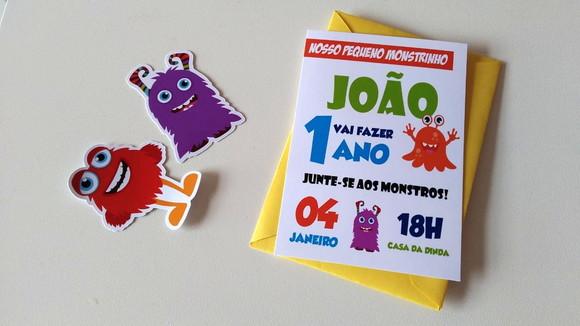 Convite Monstrinhos