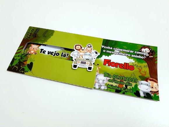 Convite Retratil - Safari