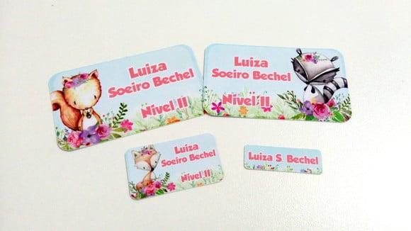 Etiqueta Escolar - Animais do Bosque