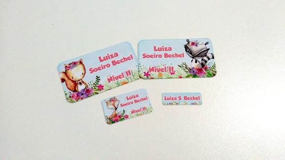Etiqueta Escolar - Animais do Bosque