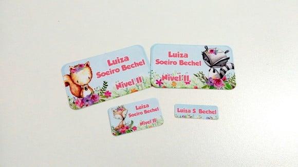 Etiqueta Escolar - Animais do Bosque