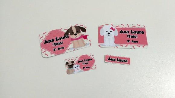 Etiqueta Escolar - Cachorrinho